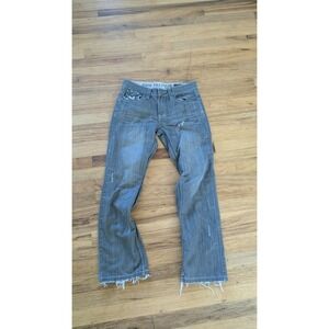 Vintage Xios Premium Mens Slim Fit Distressed Gray Jeans 30x30  Streetwear BMX